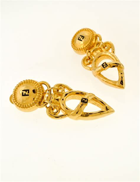 fendi stufs|vintage fendi earrings.